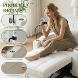 ERYE 3-in-1 Convertible Sleeper Sofa Bed with Pull Out Sleeper Couch Bed & Reclining Backrest, Modern Single Lounge Chair Convertible Tufted Sofabed for Home Apartment