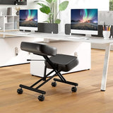 Giantex Ergonomic Kneeling Chair for Office, Knee Stool Chair w/Adjustable Height and Seat Angle to Relieve Pain, Posture Desk Chair w/Lockable Universal Wheels, Thick Padded Cushions, Black (1) Giantex