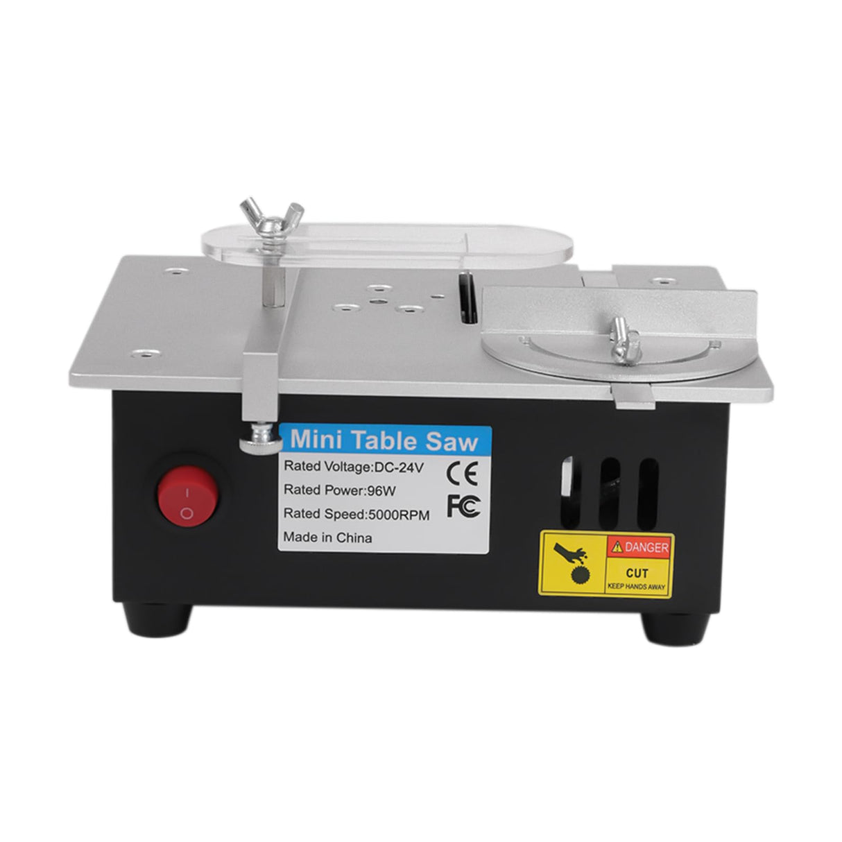 Mini Hobby Table Saw, Handmade Woodworking Bench Saw DIY Model Crafts Cutting Tool with Adjustable Power Supply 63mm HSS Circular Saw Blade (S2), Min EEYBLAEEY