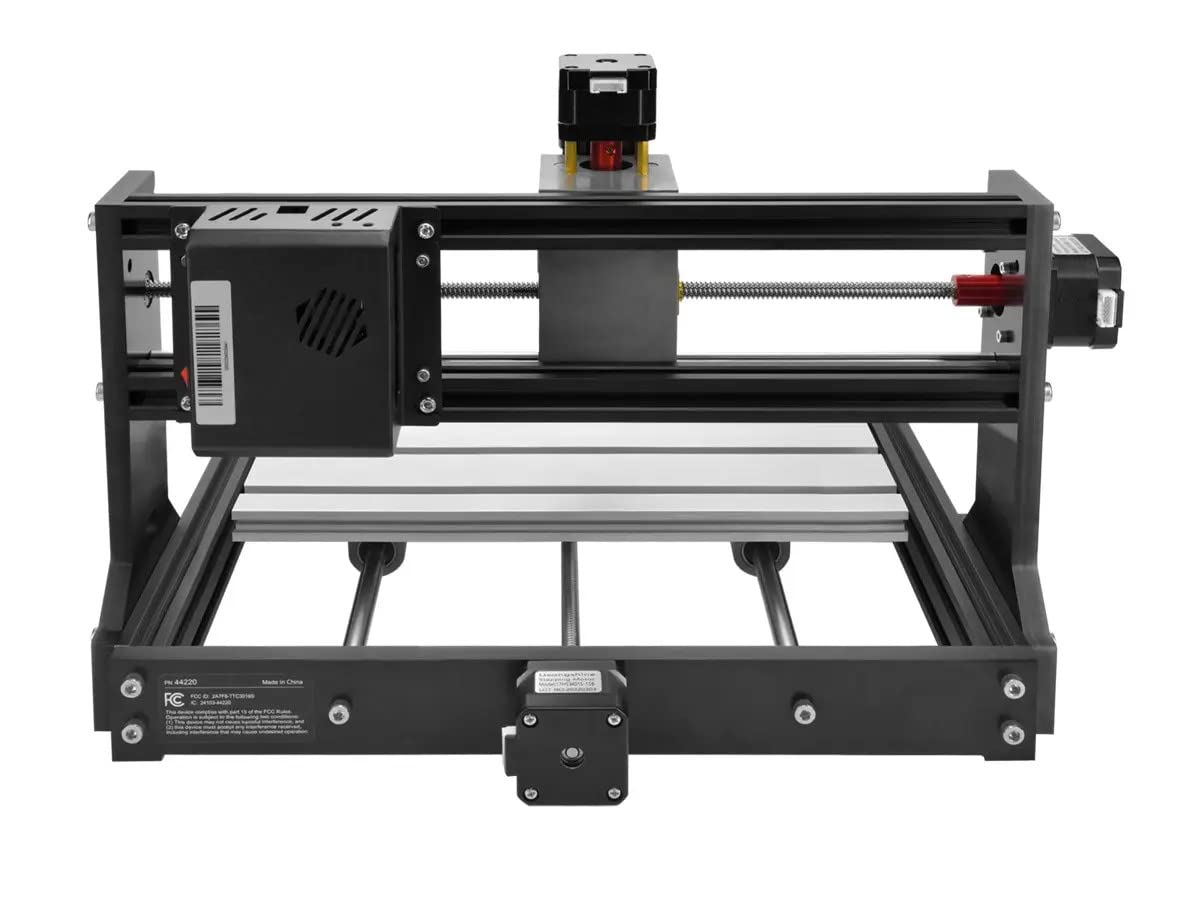 Monoprice Benchtop CNC Router Kit, 3 Axis, for Soft Metal, Wood, Plastic, Acrylic, PVC and PCB Engraving and Milling, Compatible with GRBL and Candle Software, XYZ Working Area 300 x 180 x 40 - WoodArtSupply