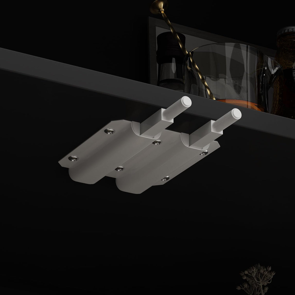 Homsee 4-Tier Black Bookcase with Glass Doors and LED Lighting Homsee