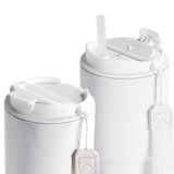 PYD Life 6 Pack Sublimation Tumblers 20 OZ White Blanks with Lid and Plastic Straw Portable String,Stainless Steel Coffee Cups for Tumbler Heat Press Sublimation Oven Printing PYD Life