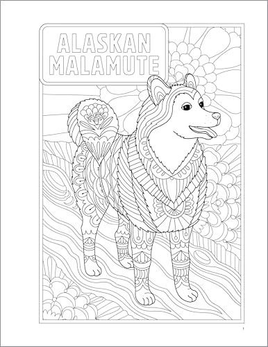 Stress Relief Dog Coloring Book: 35 Detailed Designs for Adults