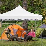 NEWBULIG 10x10 FT Pop Up Canopy Easy Up Tents for Camping Parties Events Beach Backyard Portable Outdoor Shelter Heavy Duty Instant Sun Shade with Sand Bags, White NEWBULIG