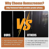 Room Divider Portable 88'' Partition Room Dividers and Folding Privacy Screens 4 Panel Wall Divider for Room Separation, Freestanding Fabric Room Divider Panel with Wheels for Home Office Hospital HOMSCREENER