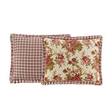 Waverly Norfolk 4-Piece 100% Cotton Comforter Set - King Red Floral Prints, with 2 Shams & 1 Bedskirt Waverly