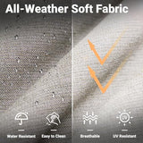 ovios Patio Furniture Set, 7 Piece Outdoor Wicker Sofa with Swivel Rocking Chairs, Loveseat and Comfy Cushions, High Back Rattan Couch Conversation Set, Beige ovios