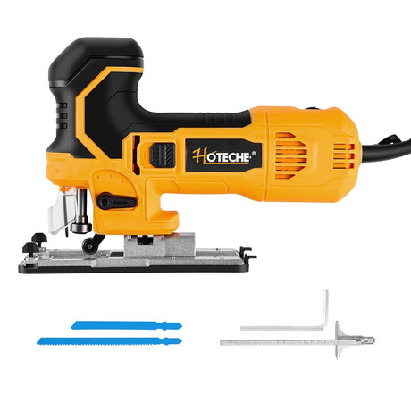 Hoteche 6.5-Amp Jig Saw Corded 6 Vriable Speed Jigsaw with LED Light and 2Pcs of Blades Hoteche
