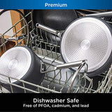 Ninja Cookware, Ninja NeverStick Premium, 16-Piece Pots and Pans Set, Non Stick Frying Pans, Kitchen Essentials, Stock Pot, Sauce Pan, Glass Lids, Saute Pan, All Stovetops, Black, C39900 Ninja