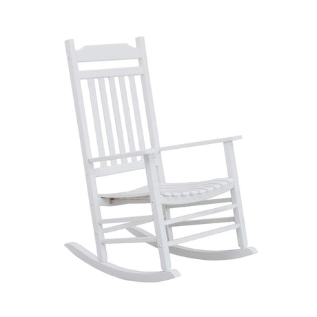 BplusZ KD-30W Wood Rocking Chair Porch Rocker Classic Outdoor White BplusZ