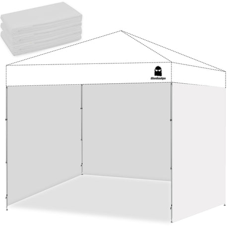 MordenApe 10x10 Pop Up Canopy Tent Sidewalls - Straight Leg Compatible, 300D Waterproof Polyester with 99% UV Protection, 3 Piece White Wall Set MordenApe