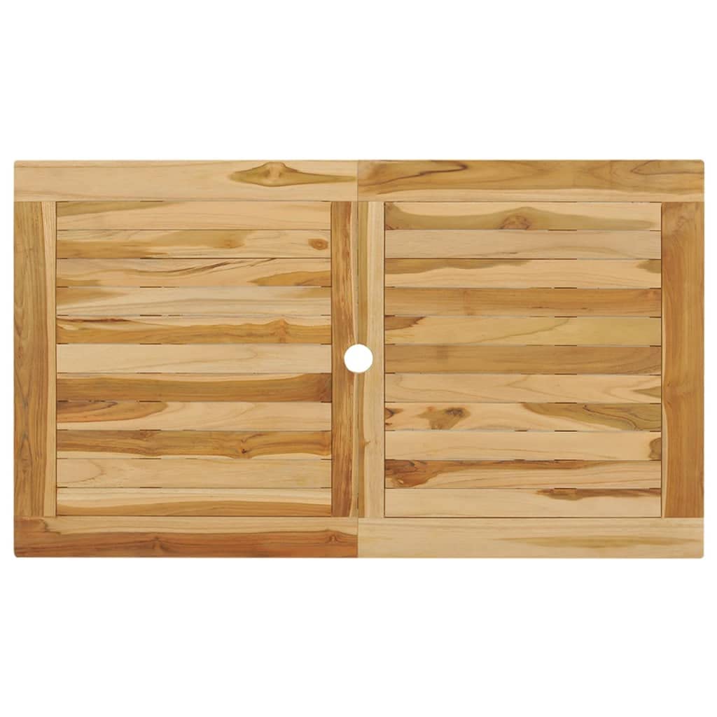 vidaXL 5-Piece Solid Teak Wood Patio Dining Set - Weather Garden Furniture - Includes Rectangular Folding Table & 4 Folding Chairs - Perfect for Outdoor Camping & Picnic vidaXL