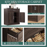 Shintenchi Farmhouse Storage Cabinets with doors and shelves,kitchen Barn Door storage cabinet with drawers,Coffee Bar Cabinet Buffest Sideboard for Dining Living Room,Bathroom,Entryway,Dark Brown Shintenchi