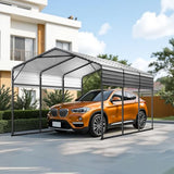 Mars Explo 10x15FT Heavy Duty Metal Carport with Galvanized Steel Roof - All-Weather Car Shelter for Cars, Trucks, Boats, Reinforced Frame, Enhanced Base, Metal Car Port Garage Mars Explo