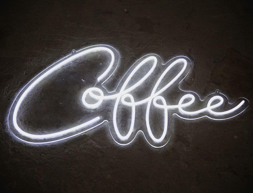 Coffee Neon Sign, Large Cafe LED Lights for Coffee Bar Beer Club Wall Decor, USB Powered Cool Neon Lights Sign for Bedroom Windows Glass Hotel Pub Cafe Shop Logo Wedding Birthday Party Decorations YLSZZO