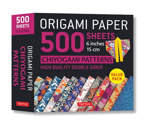 Origami Paper 500 sheets Chiyogami Patterns 6" 15cm - WoodArtSupply