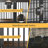 Amopatio 37" Dog Crates Furniture for Medium Dogs, Heavy Duty Dog kennel, Wood Dog Crate Table for Indoor Use, Brown(37" W×23.6" D×25.2" H) Amopatio