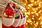 Black Duck Brand Set of 4-18" Red Velvet Stocking W/White Plush Cuff & Hanging Tag Black Duck Brand