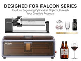 Creality Laser Rotary Roller Pro, 4-in-1 Y-axis Rotary Chuck for Creality Falcon Series Laser Engravers, Includes M6 Riser for Falcon A1, Multi-Function Rotary Kit with Goggles for Cylindrical Objects SainSmart