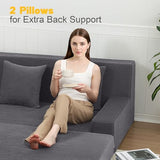 MeMoreCool Folding Futon Couch Queen – Boneless Corduroy Sofa Bed, Convertible Foam Floor Lounger with Pillow & Washable Cover, Foldable Sleeper for Living Room, Bedroom, Guest Space MeMoreCool