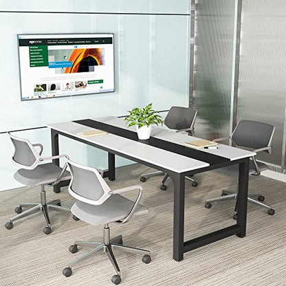 Tribesigns Modern Computer Desk, 70.8 x 31.5 inch Large Office Desk Computer Table Study Writing Desk Workstation for Home Office, Conference Room - WoodArtSupply