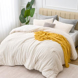 BEDELITE Fleece Full Comforter Set -Super Soft & Warm Fluffy Cream White Bedding, Luxury Fuzzy Heavy Bed Set for Winter with 2 Pillow Cases BEDELITE