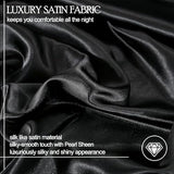 Bedbay Black Comforter Set Queen Size,10-Piece Satin Comforter Bed Set,Pinch Pleat Bedding Set,Black Pintuck Luxury Bed Comforter Set,Lightweight Silk Like Satin Bedding Comforter for All Seasons Bedbay