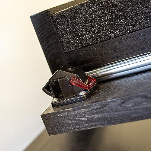 American Furniture Classics Gun Concealment Nightstand End Table, Chic Black with Honey Top American Furniture Classics