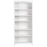 Camaflexi Shaker Style Bookcase, 72", White Camaflexi