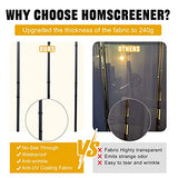 Room Divider 6FT Portable Room Dividers and Folding Privacy Screens, 88'' W Fabric Divider for Room Separation, 4 Panel Partition Room Dividers Freestanding Wall Divider Screen for Dorm Studio Office HOMSCREENER