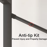 HSH 4 Tier Black Bookshelf, Industrial Metal Wood Storage Book Shelves, Modern Open 4 Shelf Bookcase and Display Etagere, Vertical Book Shelf for Bedroom Living Room Office HSH