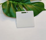 1/8" DIY RN Acrylic Badge Buddy Blanks,Set of 10 Horizontal & Horizontal Sublimation Badge Blank, Acrylic Medical Badge Decoration (White) MEYA