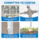 10x30ft Ez Pop up Canopy Tent with 8 sidewalls Easy Up Commercial Outdoor Canopy Wedding Party Tents for Parties All Season Wind & Waterproof Gazebo with Roller Bag (Pink, 10x30') AYJOIR