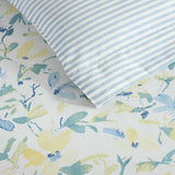 Laura Ashley - King Comforter, Soft Reversible Bedding Set, Includes Matching Shams with Bonus Euro Shams & Throw Pillows, Farmhouse Home Decor (Nora Blue, King) Laura Ashley