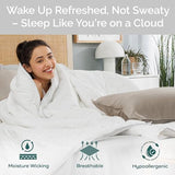 Bamtek 100% Viscose Derived from Bamboo Comforter, Cooling Comforter, Duvet Insert, Breathable, Extra Fluffy, Lightweight Comforters, King Size Bamtek