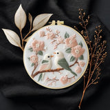 JOZYSH 11CT Embroidery Kit for Beginners Adult, Hummingbird Embroidery Kit for Beginners Include Embroidery Cloth Hoops Threads for Craft Lover Hand Stitch with Embroidery Skill Techniques