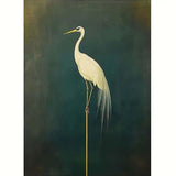 5D Bird Diamond Painting Kits for Adults Beginner,Diamond Art Kits for White Crane,DIY Round Full Drill Diamond Dots Paintings with Gem Art Crafts for Home Wall Decor 12X16 Inch GEMFAMILY