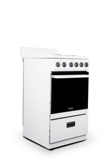 Premium Levella 20" Electric Range with 4 Coil Burners and 2.2 Cu. Ft. Oven Capacity in White PremiumLevella