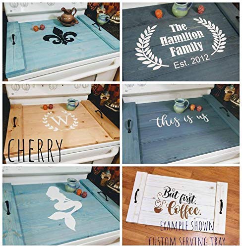 Personalized Stove Cover Noodle Board, Oven Cover - Customizable Design - Farmhouse Kitchen Decor JensenEden
