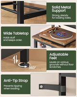CHOEZON 70.5"H Multi Guitar Stand, Guitar Rack Record Player Stand Sturdy and Space-Saving, Guitar Display Holds 6 Instruments, Retro Industrial Style, for Home, Studio, Rustic Brown and Black TCJ18BF CHOEZON