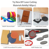 366PCS Engraving Material Box: DIY Materials to All Laser Engravers with Instructions - 43 Kinds of Laser Engraving Supplies Including Fabric, Metal, Wood, Acrylic, Rubber, PU Leather Lamnhin