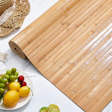 Juexica 1 Pcs Natural Bamboo Wall Panel for Interior Wall 48'' x 96'' Bamboo Covering Renewable Pole Wainscoting Room Divider Decor for Bedroom Living Room Kitchen Island Office (Carbonized) Juexica
