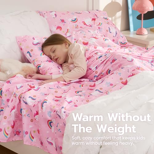 Joiedomi Kids Twin Sheet Set Unicorn - 3 Piece Soft Microfiber Bed Sheets - Deep Pocket Wrinkle Free, Cozy Toddler Bedding Set, Fade Resistant Breathable for Boys Girls Teens Joiedomi