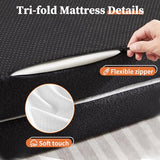 Sweetcrispy Tri-fold Memory Foam Mattress - 3 Inch Twin Size Portable Bed Pad, Foldable Floor Mat, Collapsible and Washable Cover with CertiPUR-US Certified, for Travel & Camping & Yoga Sweetcrispy