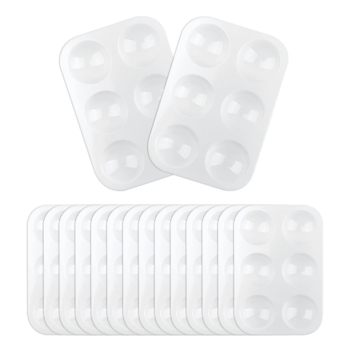 16PCS White Plastic Paint Trays - Essential for Painting Parties, DIY Crafts, and Art Painting LNAUJS