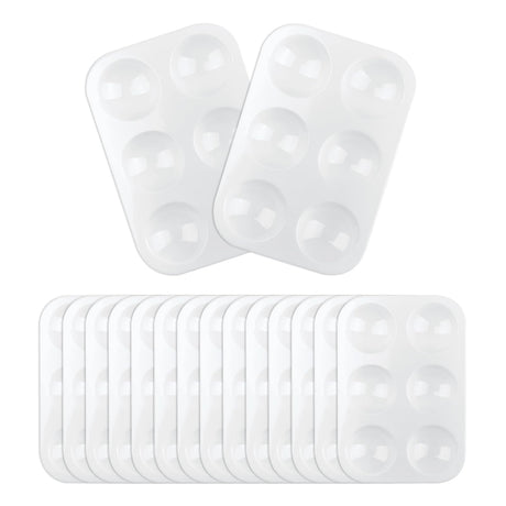 16PCS White Plastic Paint Trays - Essential for Painting Parties, DIY Crafts, and Art Painting LNAUJS