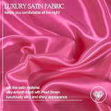 Bedbay Hot Pink Comforter Set,Satin Queen Comforter with Sheets,Bed in a Bag Queen,Pinch Pleat Bedding Set,Hot Pink Pintuck Luxury Bed Set 10 Pcs,Soft Lightweight Silk Like Satin Bedding Set Bedbay