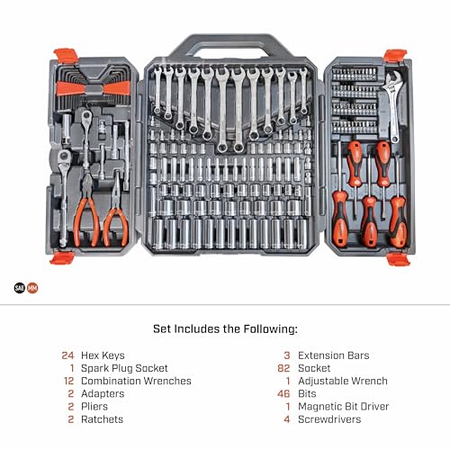 Crescent 180 Piece Professional Tool Set in Tool Storage Case - CTK180 - WoodArtSupply