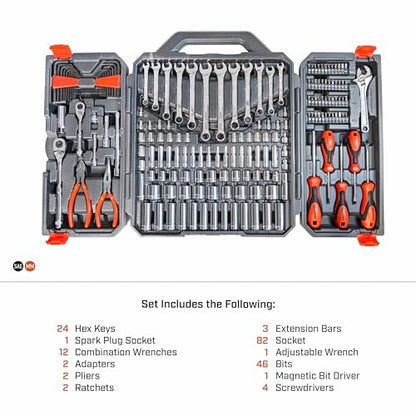 Crescent 180 Piece Professional Tool Set in Tool Storage Case - CTK180 - WoodArtSupply