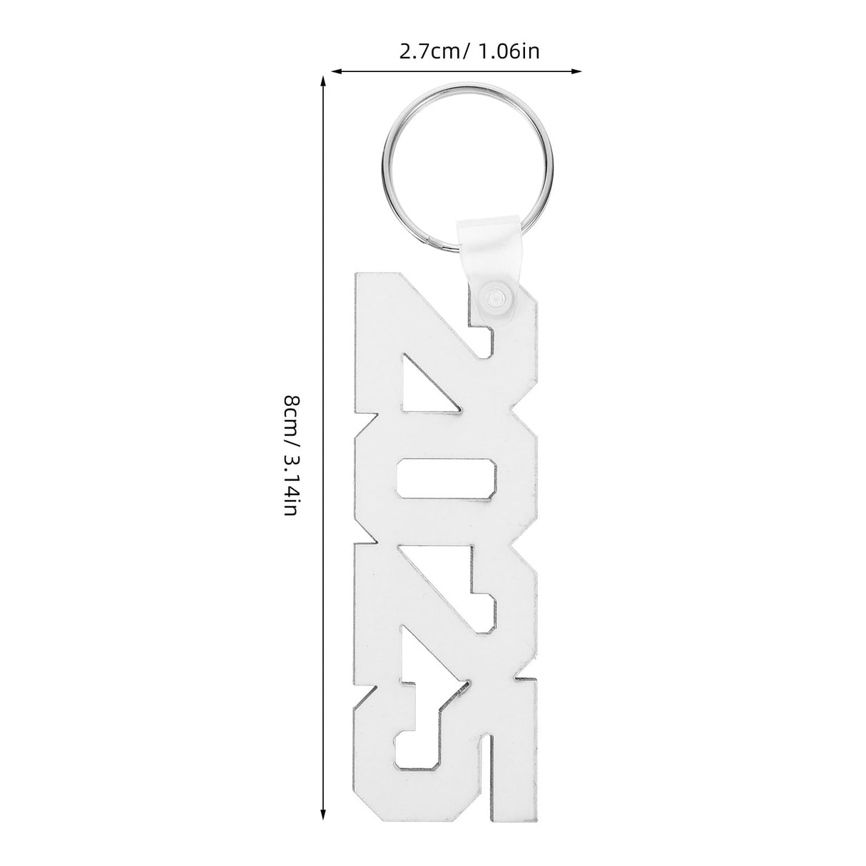 LUOZZY 30 PCS 2025 Sublimation Keychain Blanks for DIY Crafts Heat Transfer Sublimation 2025 Keychain Customized Key Ring for 2025 New Year Graduation LUOZZY